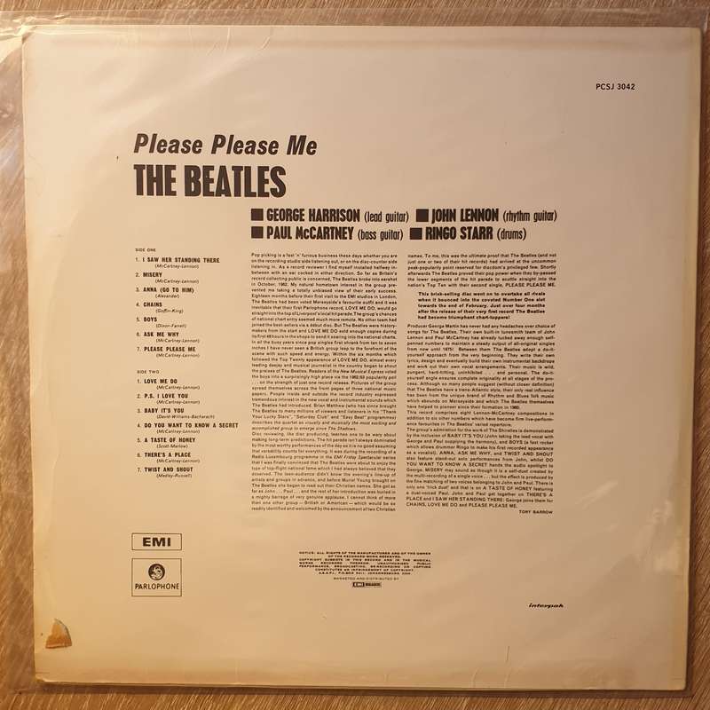 The Beatles  Please Please Me - Vinyl  Record - Very-Good+ Quality (VG+)