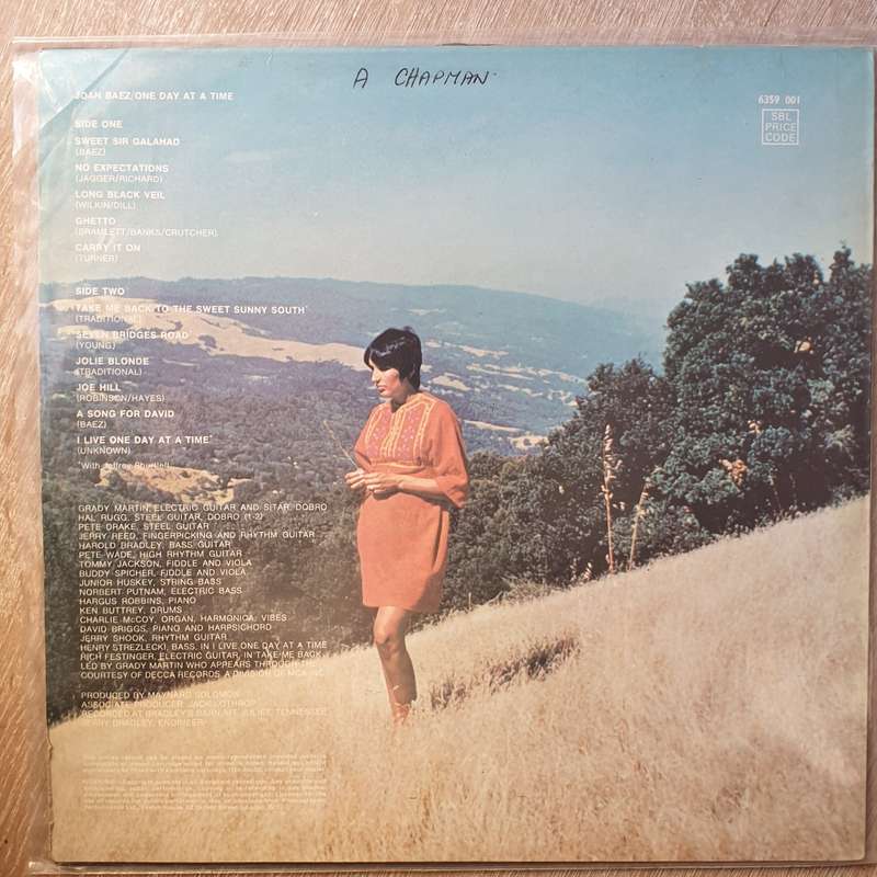 Joan Baez  One Day At A Time - Vinyl  Record - Very-Good+ Quality (VG+)