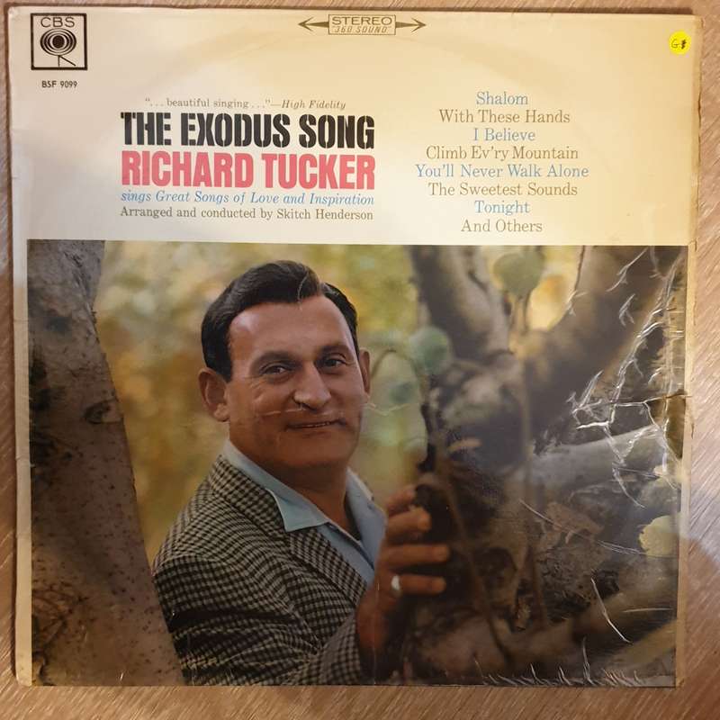 Richard Tucker - The Exodus Song -  Vinyl LP Record - Opened  - Good Quality (G)