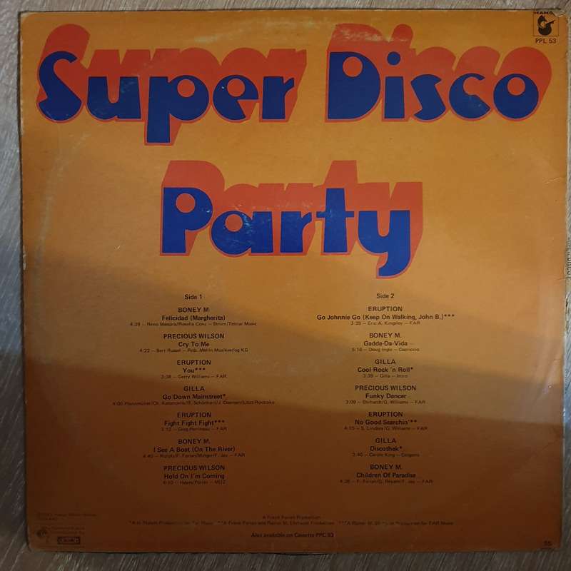 Super Disco Party - Original Artists - Various Artists   Vinyl LP Record (G+)