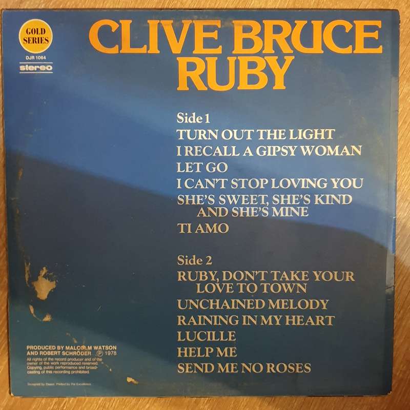 Clive Bruce - Ruby - Vinyl LP Record - Opened  - Very-Good- Quality (VG-)