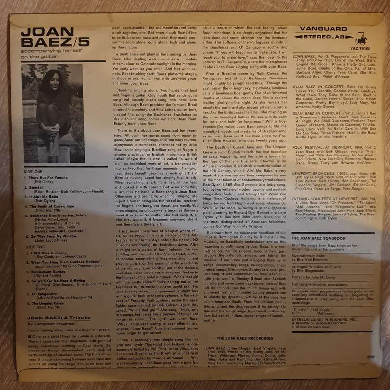 Joan Baez  5 -  Vinyl LP Record (VG+)