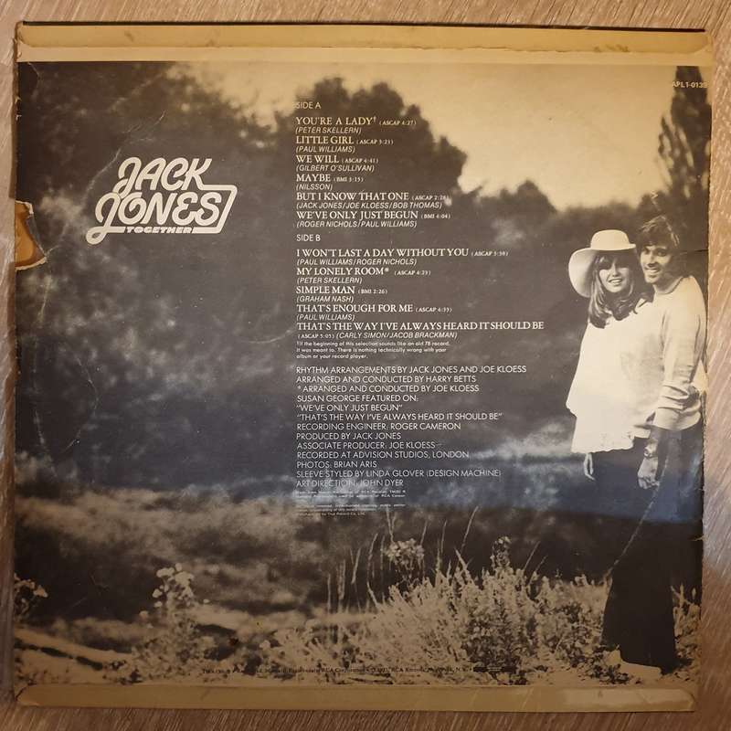 Jack Jones  Together - Vinyl LP Record - Opened  - Very-Good Quality (VG)