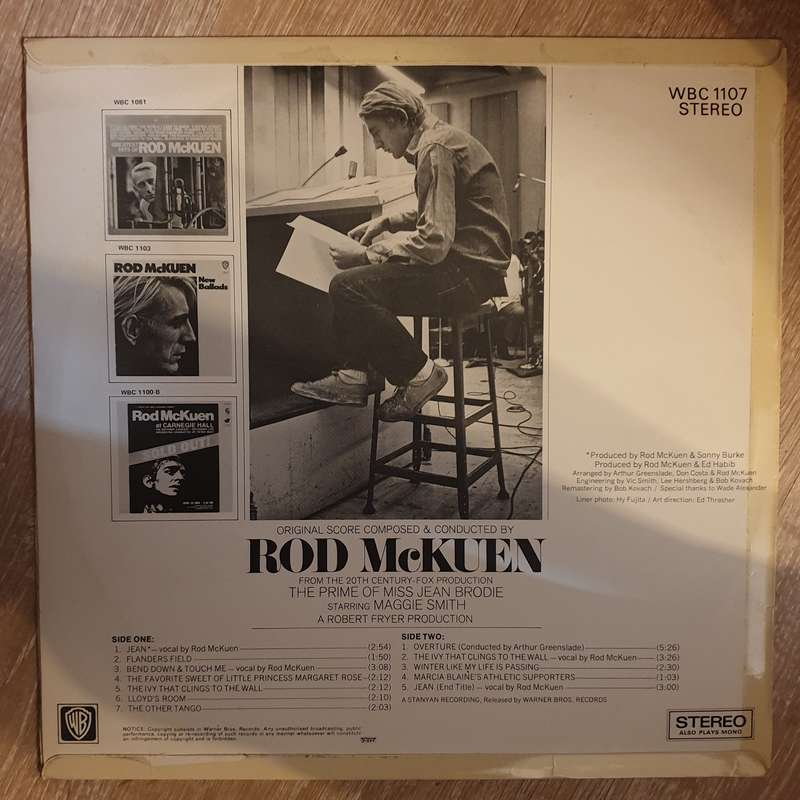 Rod McKuen  The Prime Of Miss Jean Brodie -  Vinyl Record - Very-Good+ Quality (VG+)