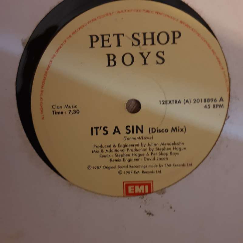 Pet Shop Boys - It's A Sin - Vinyl LP Record - Opened  - Very-Good Quality (VG)