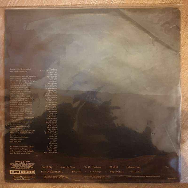 Graham Nash  Earth & Sky -  Vinyl Record - Very-Good+ Quality (VG+)