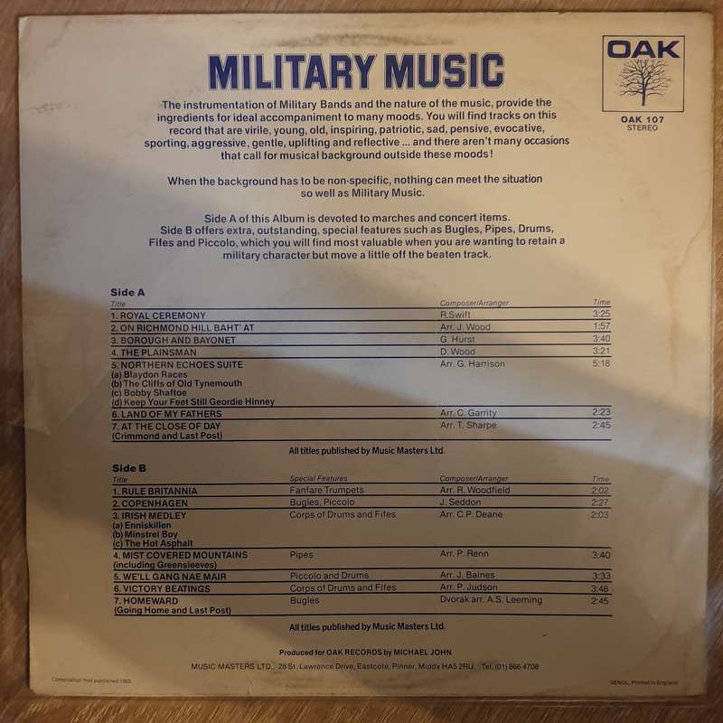 Military Music -  Vinyl Record - Very-Good+ Quality (VG+)