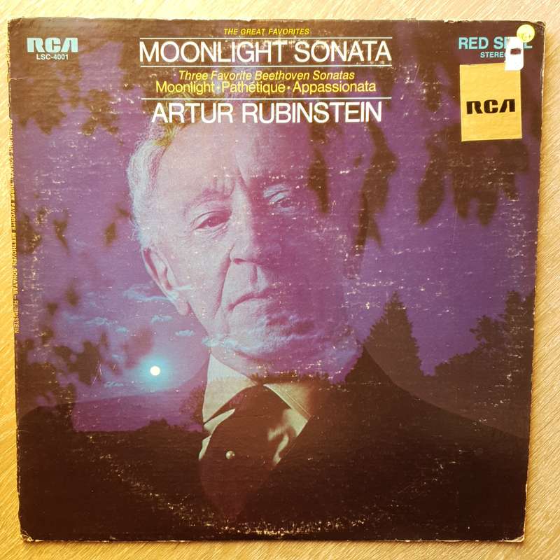 Arthur Rubinstein  Moonlight Sonata: Three Favorite Beethoven Sonatas -  Vinyl Record - Ver...
