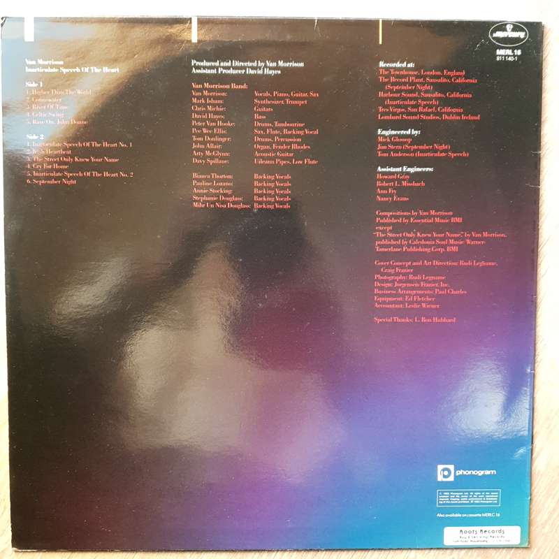 Van Morrison  Inarticulate Speech Of The Heart -  Vinyl Record - Very-Good+ Quality (VG+)