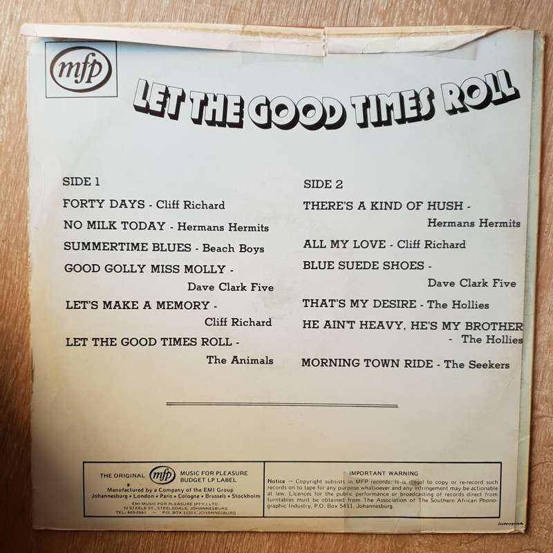 Let The Good Times Roll -  Vinyl LP Record - Very-Good+ Quality (VG+)