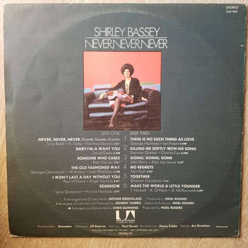 Shirley Bassey-Never,Never,Never - Vinyl LP - Opened  - Very-Good+ Quality (VG+)