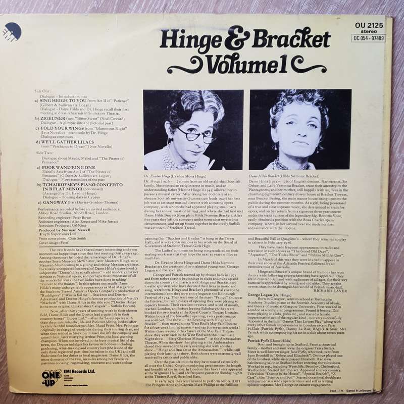 Hinge & Bracket  Volume 1 -  Vinyl LP Record - Very-Good+ Quality (VG+)