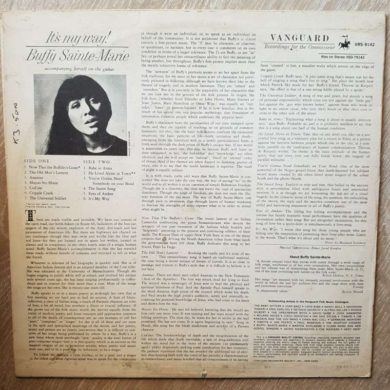 Buffy Sainte-Marie  It's My Way! -  Vinyl LP Record - Very-Good+ Quality (VG+)