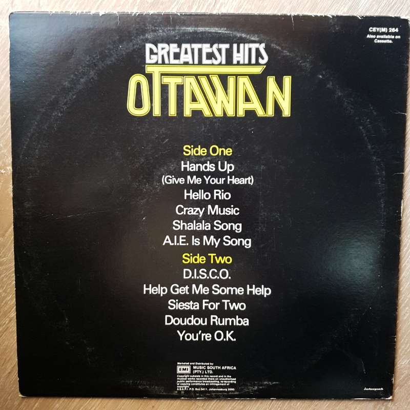 Ottawan  Greatest Hits -  Vinyl LP Record - Very-Good+ Quality (VG+)