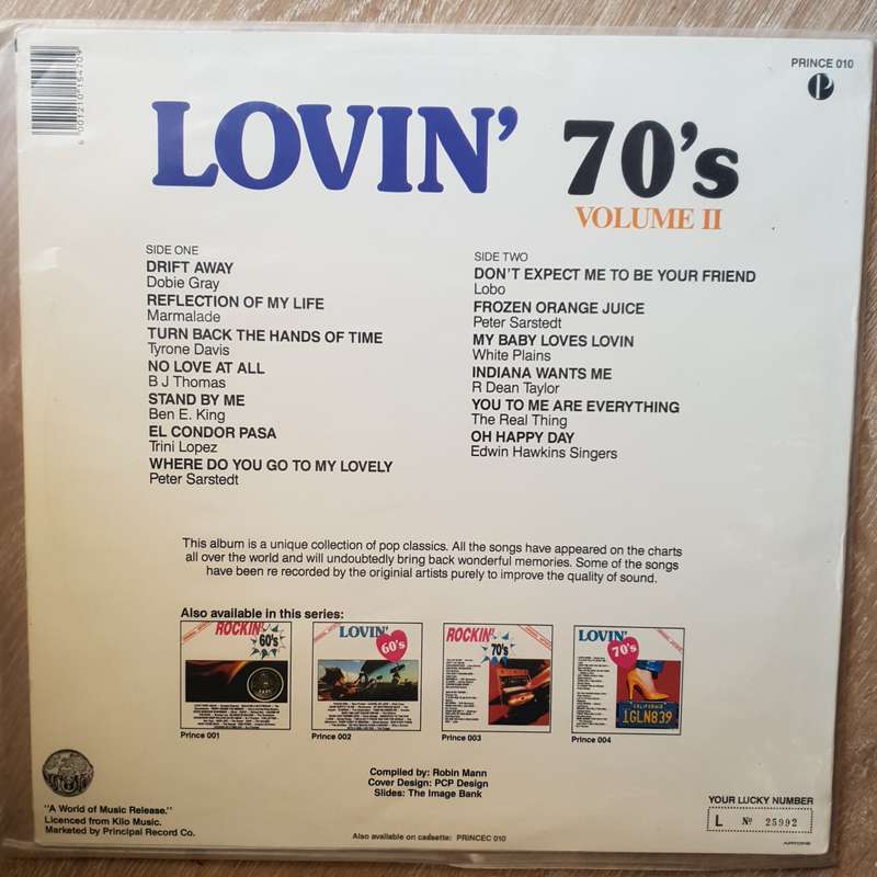 Lovin 70's - Volume II - Original Artists - Vinyl LP Record - Opened  - Very-Good Quality (VG)