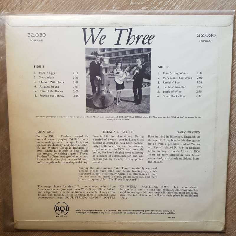 We Three At The Beverly Hills (Umhlanga Rocks, South Africa) -  John Rice, Brenda Newfield, Gary ...