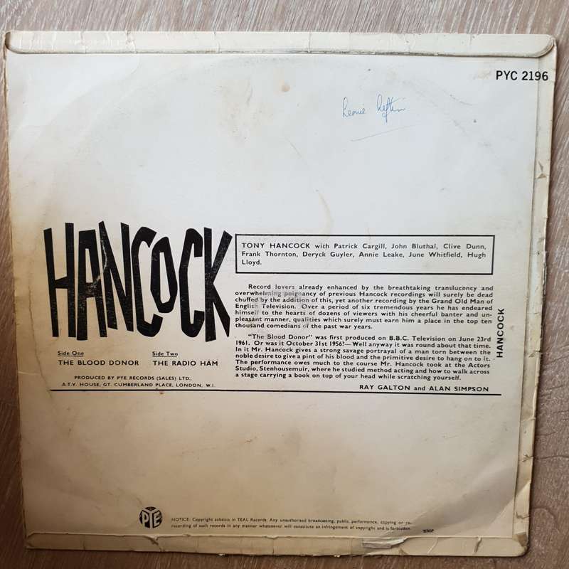 Hancock - The Blood Donor, The Radio Ham - Vinyl LP Record - Opened  - Very-Good- Quality (VG-)