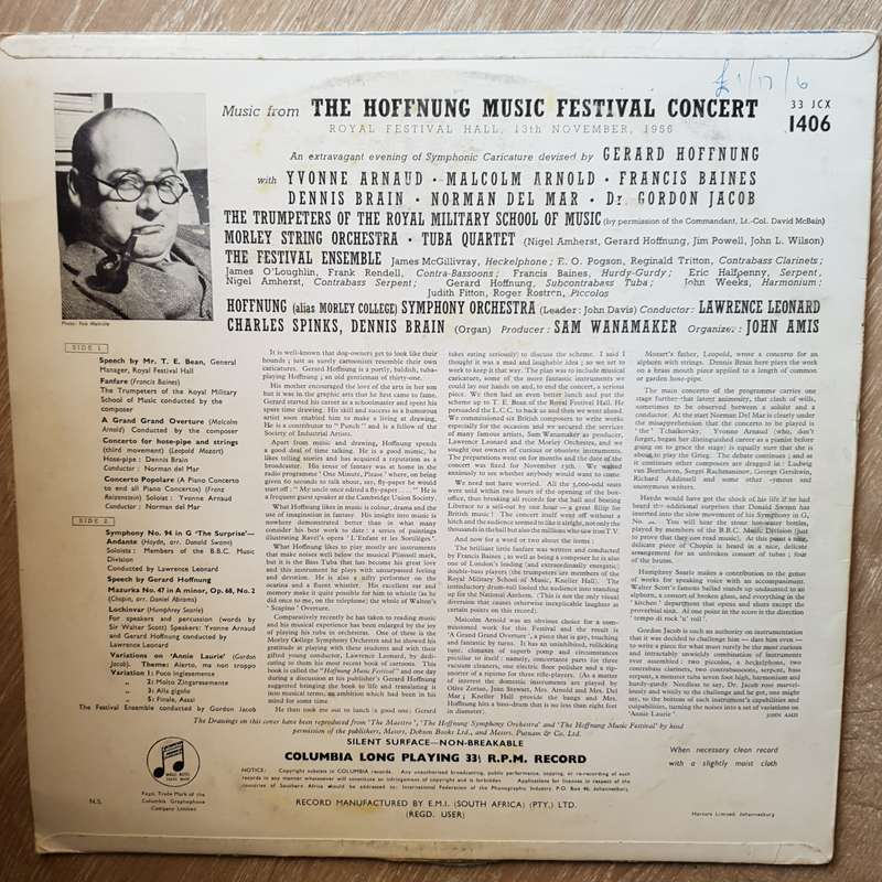 Hoffnung  The Hoffnung Music Festival Concert -  Vinyl LP Record - Very-Good+ Quality (VG+)