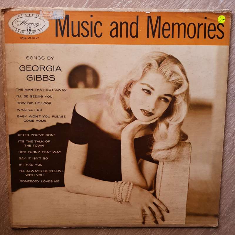 Georgia Gibbs  Music And Memories -  Vinyl LP Record - Very-Good+ Quality (VG+)