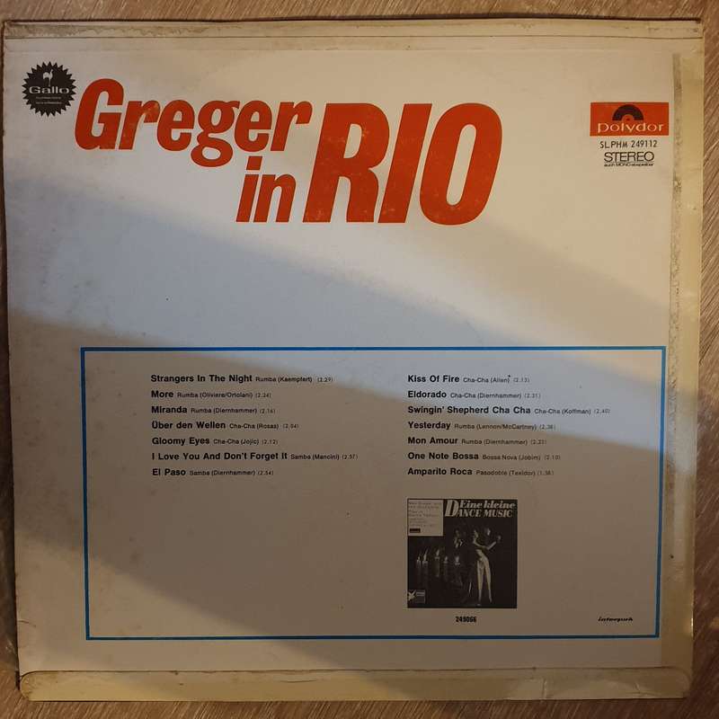 Greger In Rio - Max Greger Und Sein Orchester   -  Vinyl LP Record - Very-Good+ Quality (VG+)