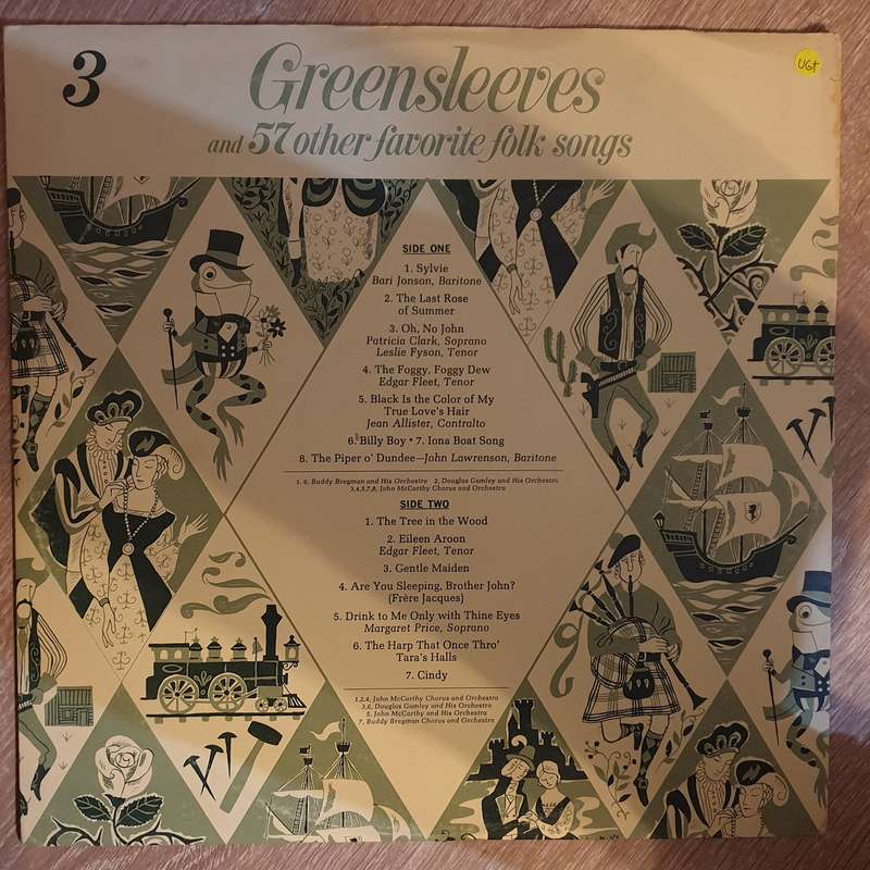 Greensleeves and 57 Other Favourite Folk Songs (Part 3) -  Vinyl LP Record - Very-Good+ Qualit...