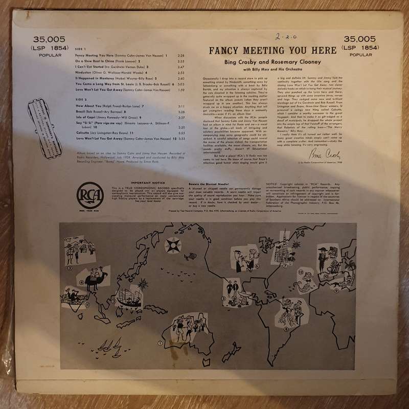 Crosby - Clooney  Fancy Meeting You Here - Vinyl LP Record - Opened  - Very-Good Quality (VG)