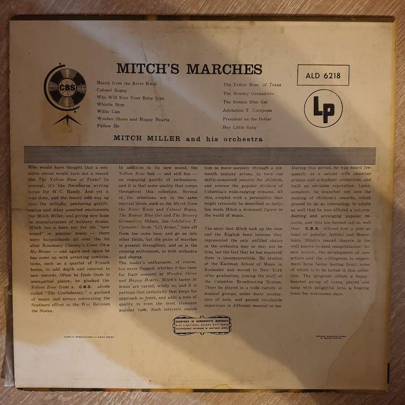 Mitch Miller And His Orchestra  Mitch's Marches  - Vinyl LP Record - Very-Good+ Quality ...