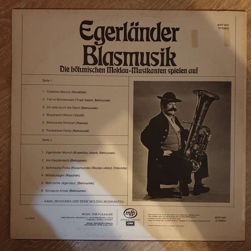 Kamil Behounek Und Seine Moldau-Musikanten  Egerländer Blasmusik. - Vinyl LP Record - Very...