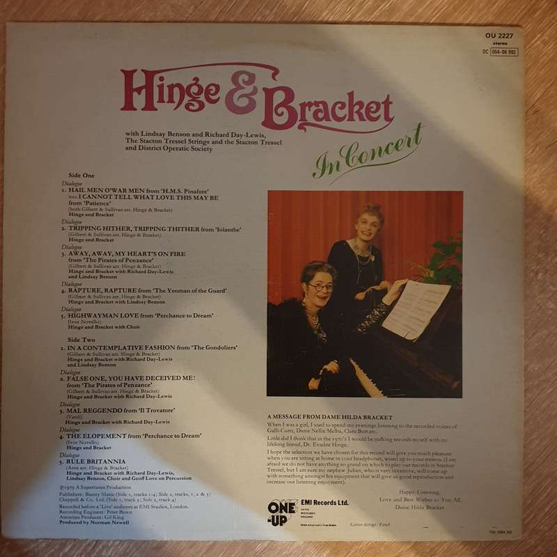 Hinge & Bracket  In Concert - Vinyl LP Record - Very-Good+ Quality (VG+)