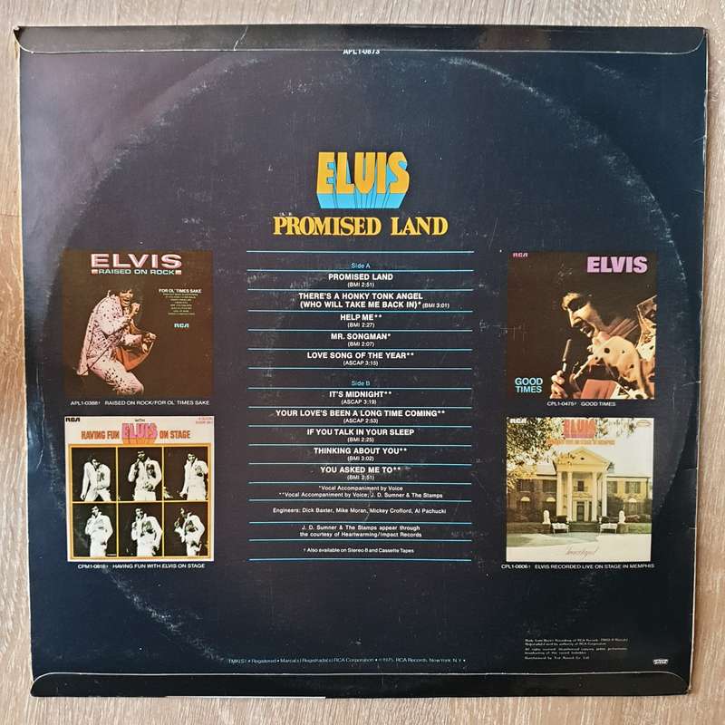 Elvis Presley  Promised Land -  Vinyl LP Record - Very-Good+ Quality (VG+)
