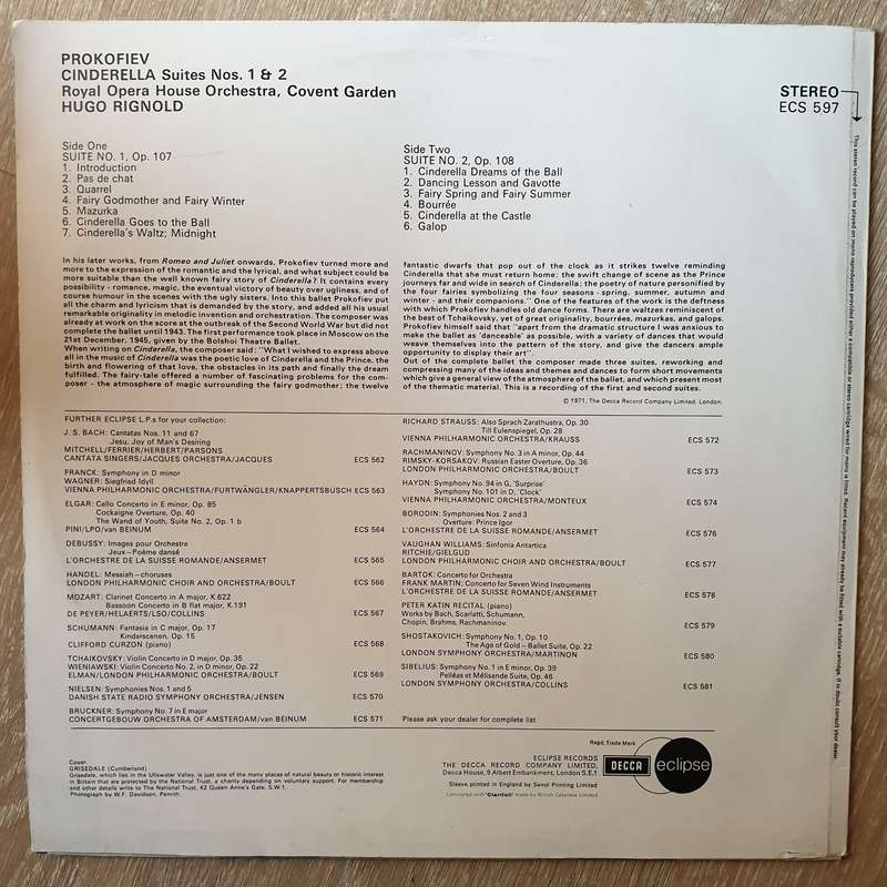 Prokofiev - Hugo Rignold, Royal Opera House Orchestra, Covent Garden  Cinderella Suites Nos...