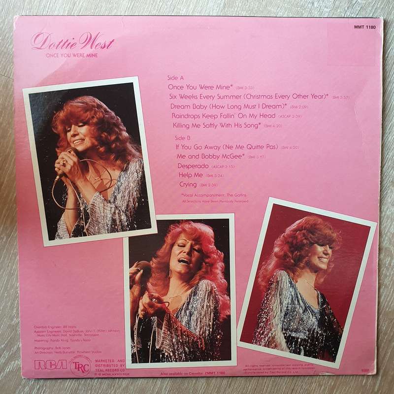 Dottie West  Once You Were Mine   Vinyl LP Record - Opened  - Very-Good- Quality (VG-)