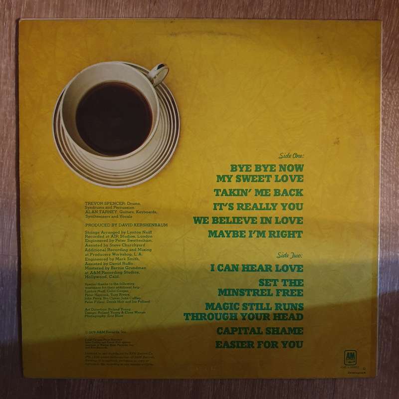 The Tarney/Spencer Band  Three's A Crowd - Vinyl Record - Very-Good+ Quality (VG+)