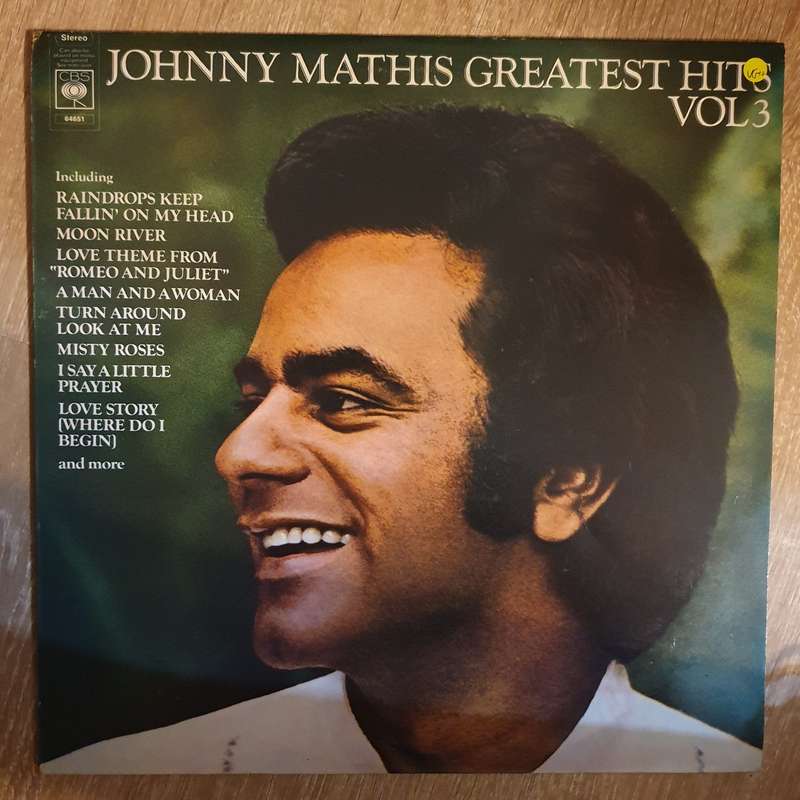 Johnny Mathis  Greatest Hits Vol. 3 - Vinyl LP Record - Opened  - Very-Good+ Quality (VG+)