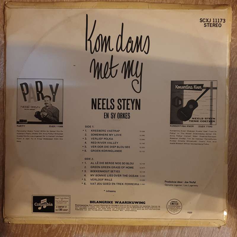 Neels Steyn - Kom Dans Met My-   Vinyl LP Record - Opened  - Good+ Quality (G+)
