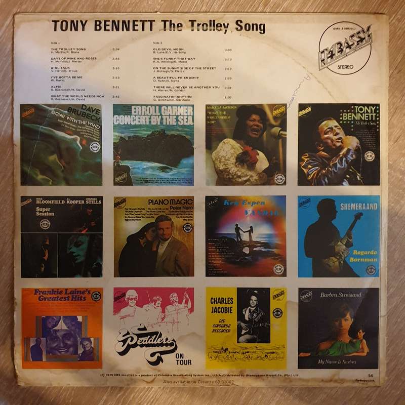 Tony Bennett  The Trolley Song  - Vinyl LP Record - Opened  - Very-Good+ Quality (VG+)