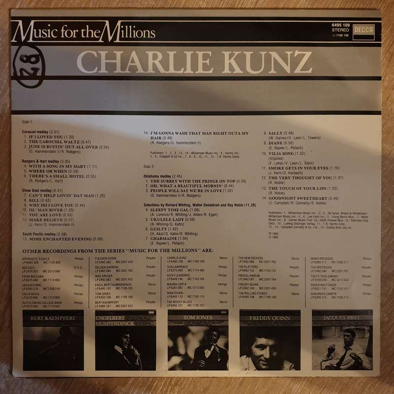 Charlie Kunz  Charlie Kunz - LP - Vinyl LP - Opened  - Very-Good+ Quality (VG+)