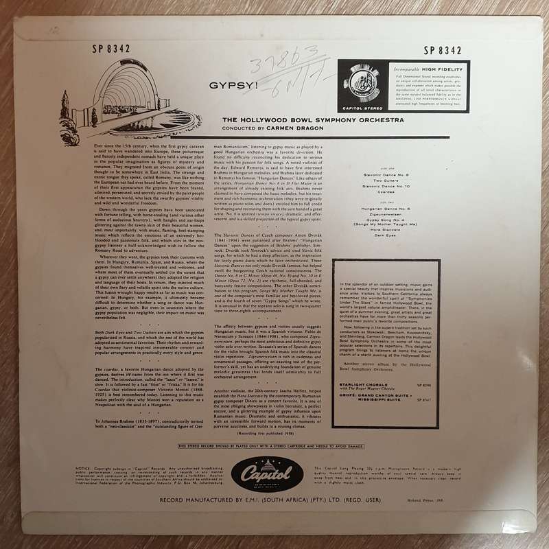 Gypsy! - The Hollywood Bowl Symphony Orchestra Conducted By Carmen Dragon -  Vinyl LP - Opened  -...