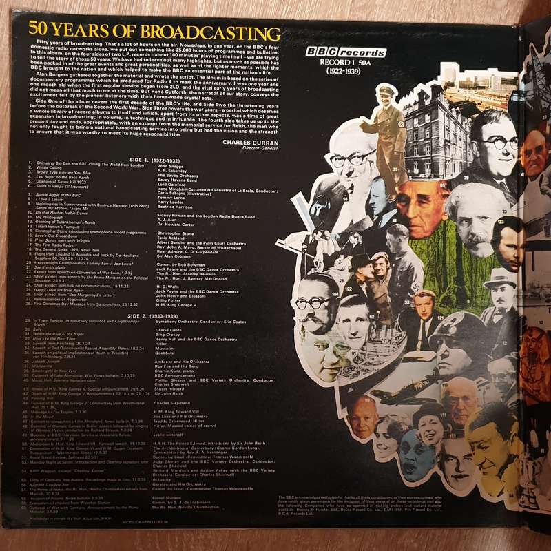 BBC 1922-1972 - 50 Years Of Broadcasting - Vinyl LP Record - Very Good+ Quality (VG+)