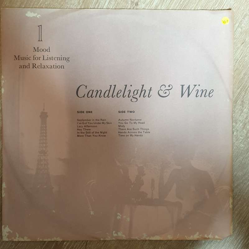 Candlelight & Wine - Mood Music For Relaxation - Vol 1 -  Vinyl LP Record - Very-Good+ Quality (VG+)