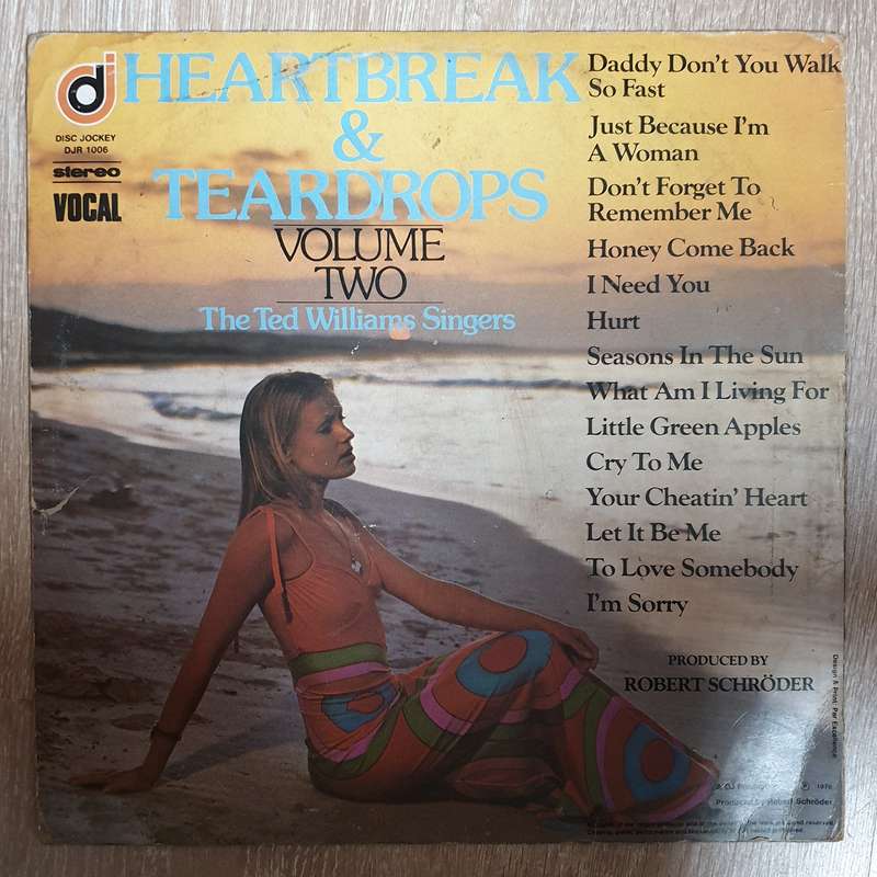Ted Williams Singers - Heartbreak Teardrops Volume 2   Vinyl LP Record - Opened  - Good+ Qu...
