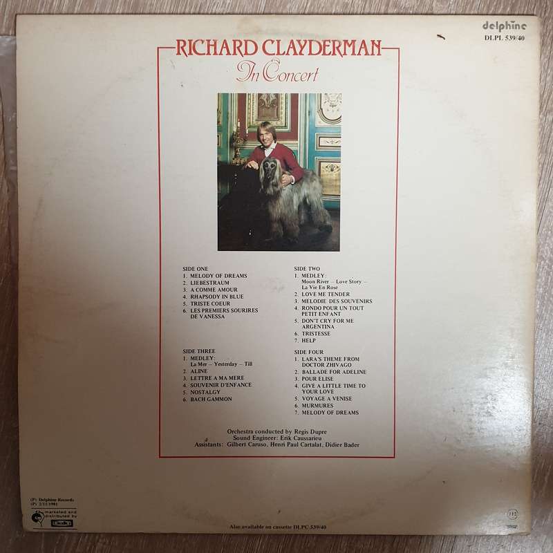 Richard Clayderman  - In Concert - Double Vinyl LP Record - Opened  - Very-Good+ Quality (VG+)