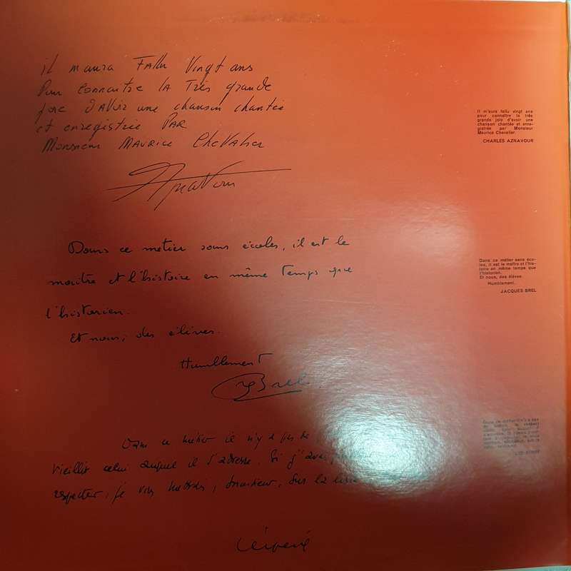 Maurice Chevalier  Maurice Chevalier  Vinyl LP Record - Opened  - Very-Good+ Quality ...
