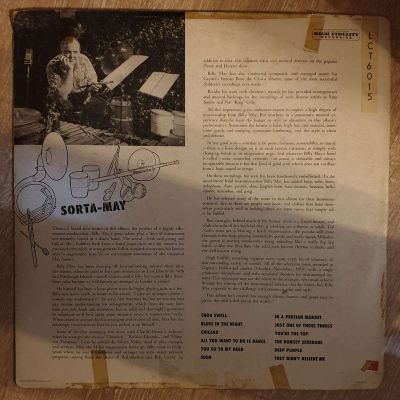 Billy May And His Orchestra  Sorta-May - Vinyl LP Record - Opened  - Good+ Quality (G+)