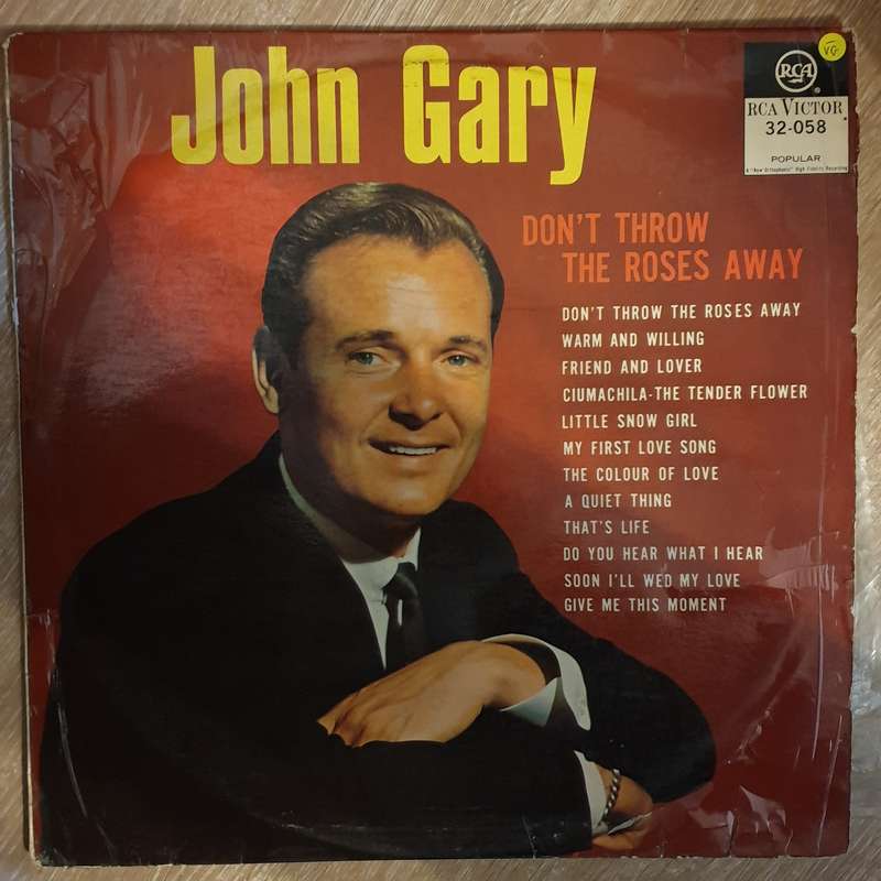 John Gary  Don't Throw  The Roses Away -  Vinyl LP Record - Opened  - Very-Good- Quality (VG-)