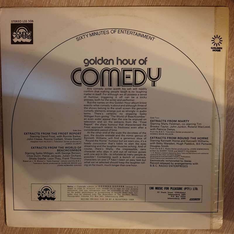 Golden Hour Of Comedy -  Vinyl LP Record - Opened  - Very-Good Quality (VG)