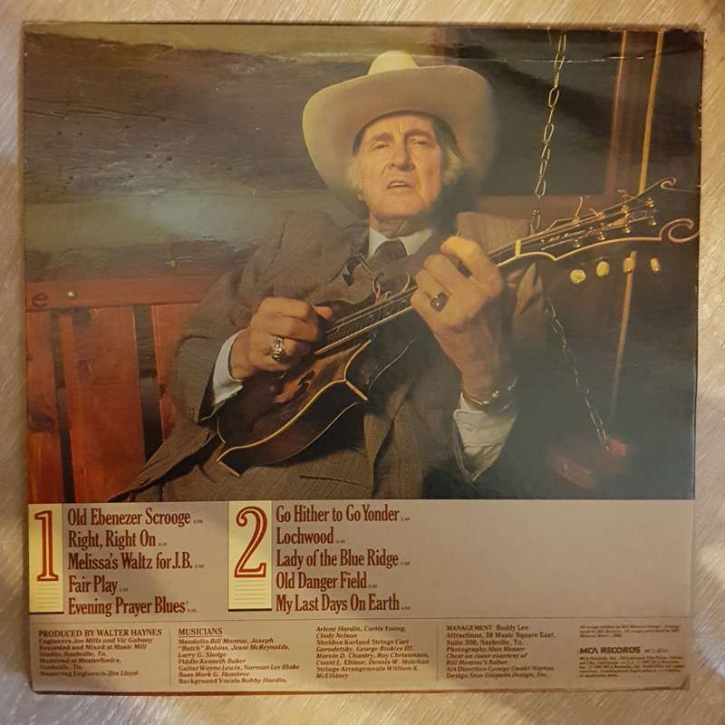Bill Monroe  Master Of Bluegrass -  Vinyl LP Record - Very-Good+ Quality (VG+)