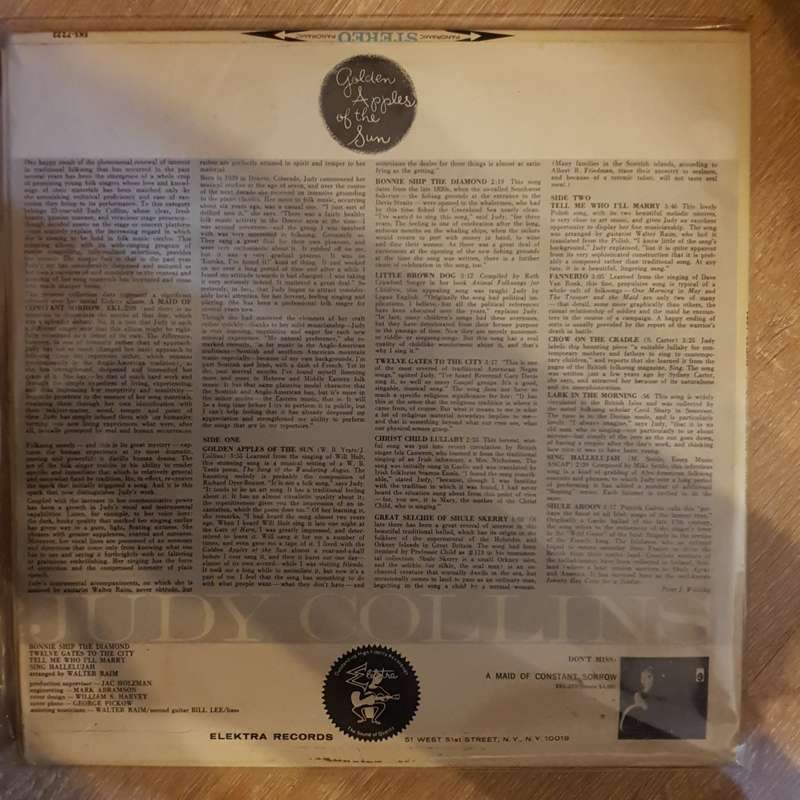 Judy Collins  Golden Apples Of The Sun -  Vinyl LP Record - Very-Good+ Quality (VG+)