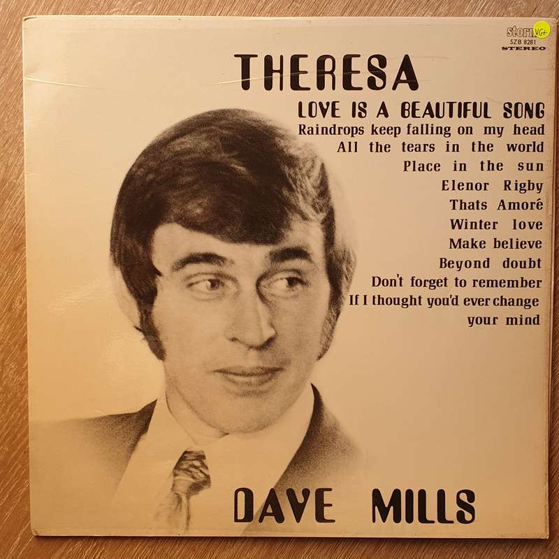 Dave Mills  Theresa -  Vinyl LP Record - Very-Good+ Quality (VG+)