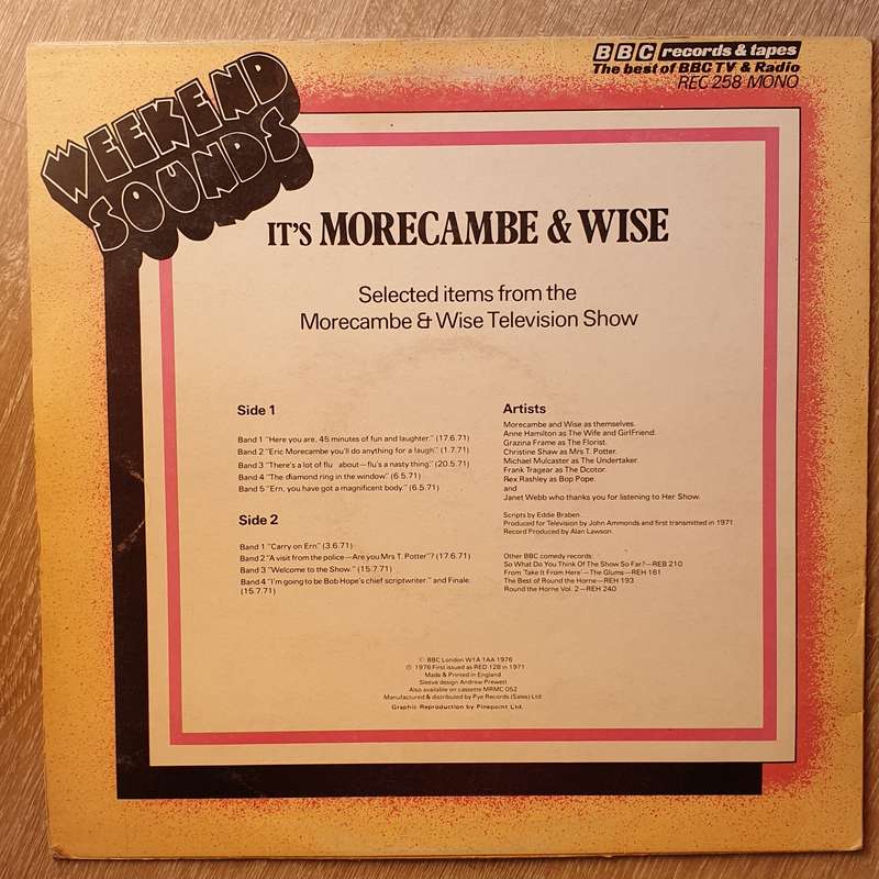 Morecambe & Wise - It's  Morecambe & Wise -  Vinyl LP Record - Very-Good+ Quality (VG+)